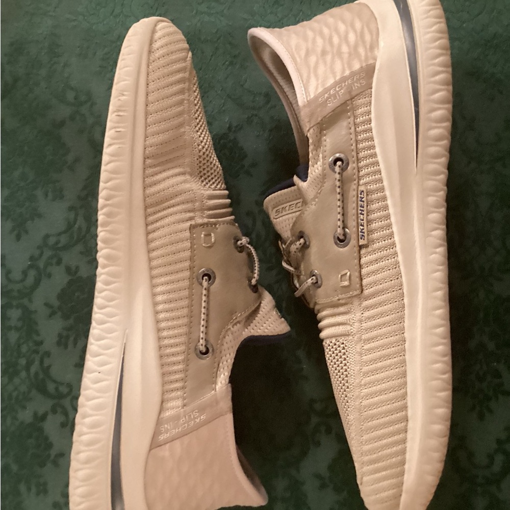 Skechers Men’s Size 10.5 Tan Slip Ons Slip-Ins Boat Shoe Sneaker Delton 3.0 Roth - Picture 5 of 8